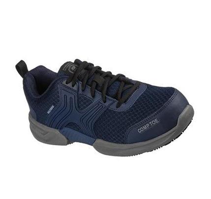 Férfi Skechers Bomal Comp Toe Munkacipő Sötétkék | HU4786K