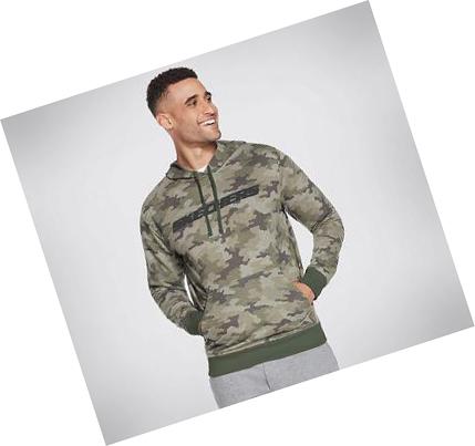 Férfi Skechers Boundless Heritage Pullover Kapucnis Pulóver Camo | HUA914K