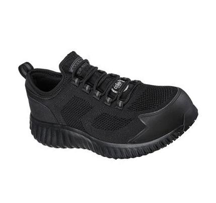 Férfi Skechers Cicades - Rhettle ESD Comp Toe Munkacipő Fekete | HU4211Q