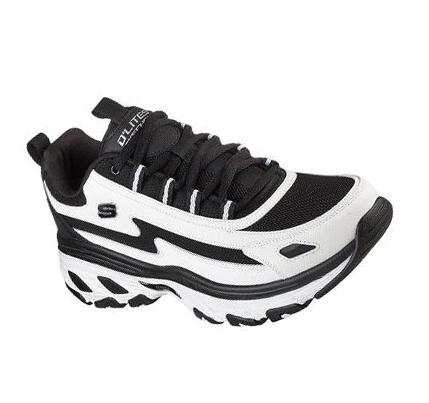 Férfi Skechers D'Lites Arch Fit Edzőcipő Fehér Fekete | HU5587D
