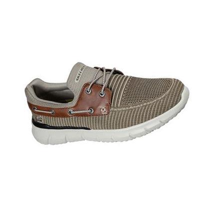 Férfi Skechers Del Retto - Clean Slate Vitorlás Cipő Barna | HU78310