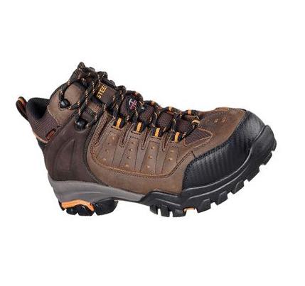 Férfi Skechers Delleker - Lakehead ST Munkacipő Barna Narancssárga | HU5336L