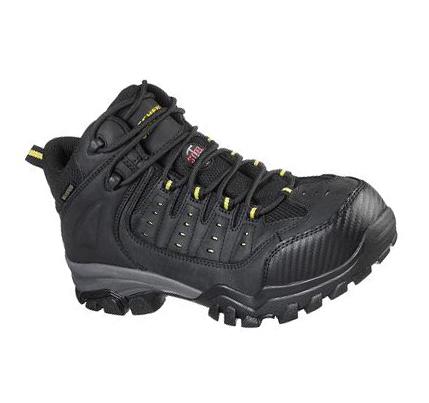 Férfi Skechers Delleker - Lakehead ST Munkacipő Fekete Sárga | HU53610