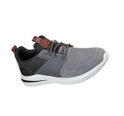 Férfi Skechers Delson 3.0 - Cicada Slip Ons Szürke Fekete | HU7362W