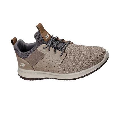 Férfi Skechers Delson - Camben Alkalmi Cipő Barna | HU7289X