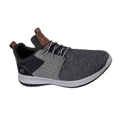Férfi Skechers Delson - Camben Slip Ons Szürke | HU7300R