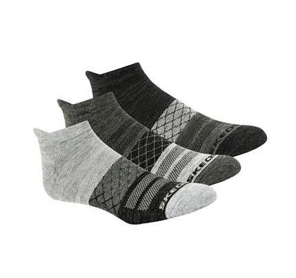 Férfi Skechers Diamond Arch - 3 Pack Zokni Szürke | HUA025D