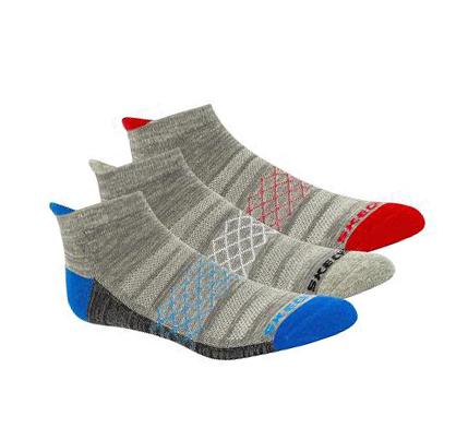 Férfi Skechers Diamond Heel Tab - 3 Pack Zokni Színes | HUI9378