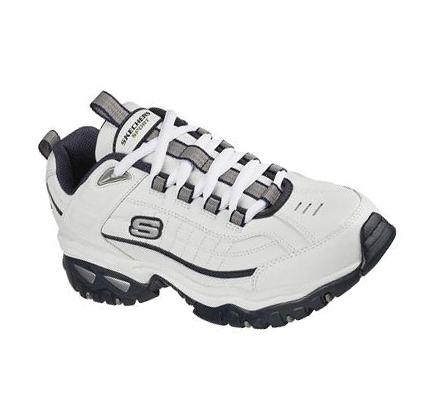 Férfi Skechers Energy - After Burn Tornacipő Fehér Sötétkék | HU3914L
