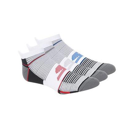 Férfi Skechers Extended Size Sport Low Cut - 3 Pack Zokni Fehér | HUA164L
