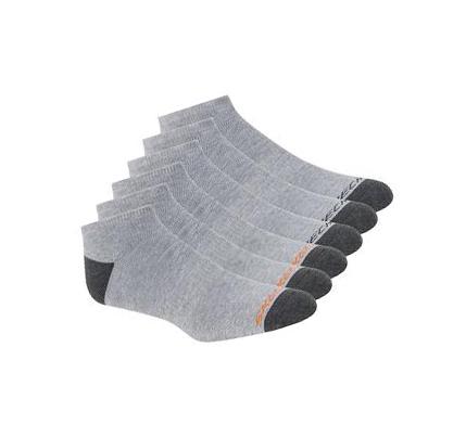 Férfi Skechers Extended Size Terry No Show - 6 Pack Zokni Szürke | HUA212K