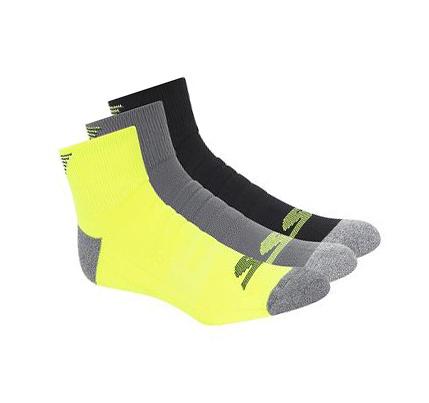Férfi Skechers Extended Sizes Quarter - 3 Pack Zokni Sárga | HUA162W
