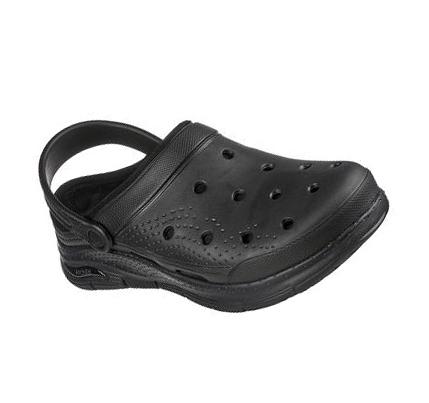 Férfi Skechers Foamies: Arch Fit Bélelt - Chillaxing Papucs Fekete | HU7383Q