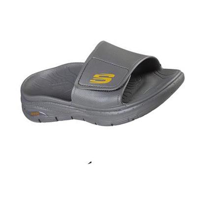 Férfi Skechers Foamies: Arch Fit - Feelin Fresh Szandál Szürke | HU6458S