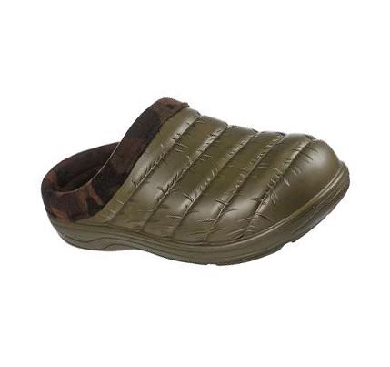 Férfi Skechers Foamies: Cozy Camper Bélelt - Mellow Vibe Papucs Olivazöld Színes | HU7133X