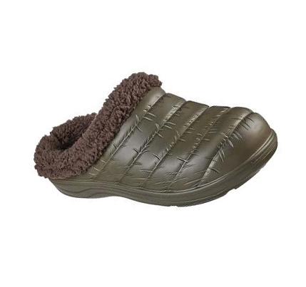 Férfi Skechers Foamies: Cozy Camper Bélelt - Cozy Adventure Papucs Olivazöld | HU71834