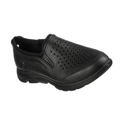 Férfi Skechers Foamies: GO WALK 5 Bélelt - Get Warm Papucs Fekete | HU70338