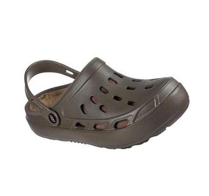 Férfi Skechers Foamies: Swifters - Stay Warm Bélelt Papucs Khaki | HU70833