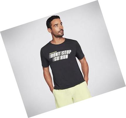 Férfi Skechers GODRI Premium GO RUN Póló Fekete | HU3000S