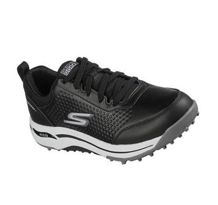 Férfi Skechers GO GOLF Arch Fit - Set Up Golf Cipő Fekete Fehér | HUA408C