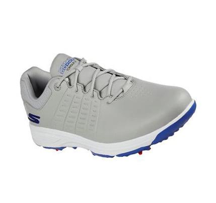 Férfi Skechers GO GOLF Torque 2 Golf Cipő Szürke Kék | HUI533Q