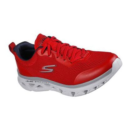 Férfi Skechers GO RUN Glide-Step Flex Futócipő Piros Sötétkék | HU6562S