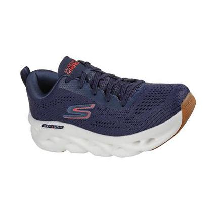 Férfi Skechers GO RUN Swirl Tech Futócipő Sötétkék Piros | HU64750