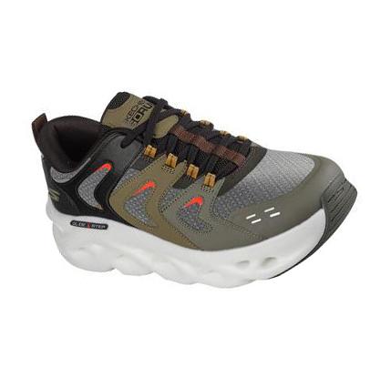 Férfi Skechers GO Run Swirl Tech - Surge Futócipő Olivazöld | HU6439D