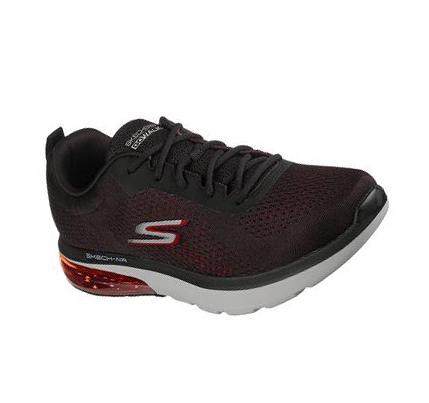 Férfi Skechers GO WALK Air 2.0 - Enterprise Gyalogló Cipő Fekete Piros | HU51750
