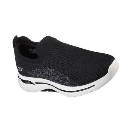 Férfi Skechers GO WALK Arch Fit - Seltos Gyalogló Cipő Fekete Szürke | HU8062K