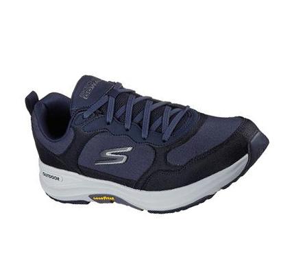 Férfi Skechers GO WALK Outdoor - Woodcrest Túracipő Sötétkék | HU3633E