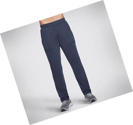 Férfi Skechers GOknit Pique Lounge Nadrág Sötétkék | HU3337X