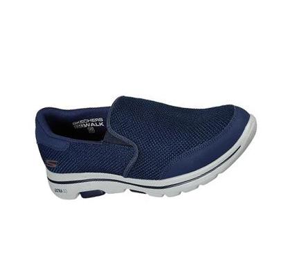 Férfi Skechers GOwalk 5 - Beeline Slip Ons Sötétkék | HU74758