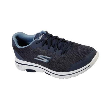 Férfi Skechers GOwalk 5 - Qualify Gyalogló Cipő Sötétkék | HU40374