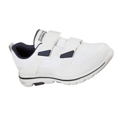 Férfi Skechers GOwalk 5 - Wistful Gyalogló Cipő Fehér Sötétkék | HU4081Q
