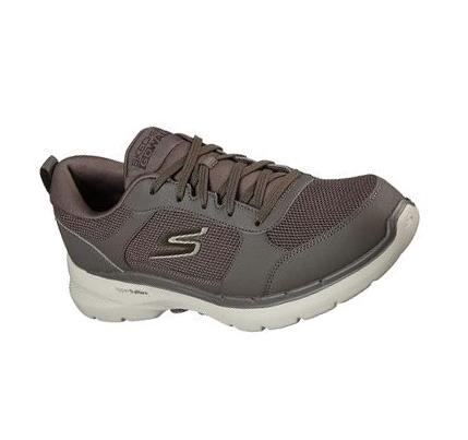 Férfi Skechers GOwalk 6 - Compete Gyalogló Cipő Khaki | HU5087D