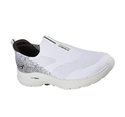 Férfi Skechers GOwalk 6 Gyalogló Cipő Fehér Fekete | HU79894