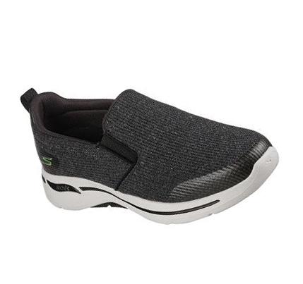 Férfi Skechers GOwalk Arch Fit - Our Earth Gyalogló Cipő Fekete | HU77750