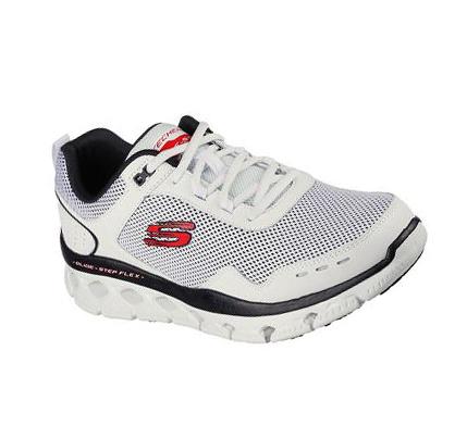 Férfi Skechers Glide-Step Flex - Blados Gyalogló Cipő Fehér Fekete | HU6664L