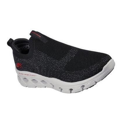 Férfi Skechers Glide-Step Flex Gyalogló Cipő Fekete Fehér | HU66374