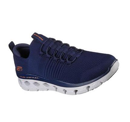 Férfi Skechers Glide-Step Flex Gyalogló Cipő Sötétkék | HU6650R