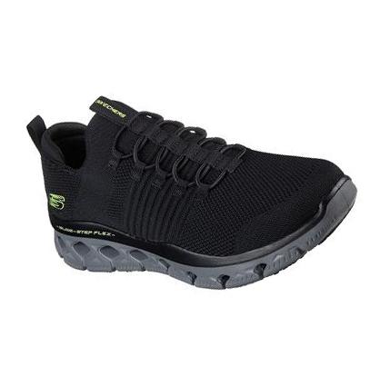 Férfi Skechers Glide-Step Flex Gyalogló Cipő Fekete Szürke | HU6662L