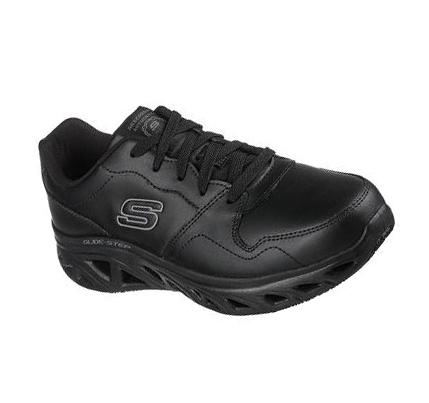 Férfi Skechers Glide-Step SR - Benafix Munkacipő Fekete | HU69865