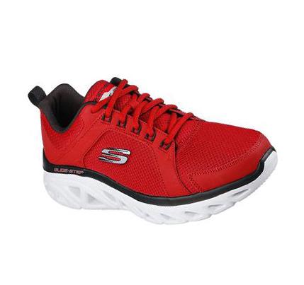 Férfi Skechers Glide-Step Sport - New Approach Edzőcipő Piros Fekete | HU5189B