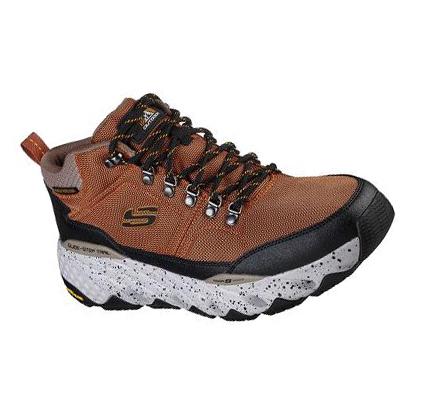 Férfi Skechers Glide-Step Trail - Woodward Oxford Cipő Barna Fekete | HU3382K
