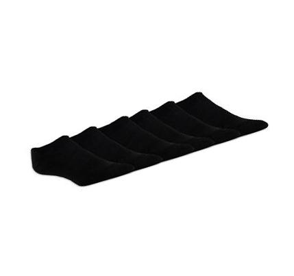 Férfi Skechers Half Terry Invisible - 6 Pack Zokni Fekete | HUI9250