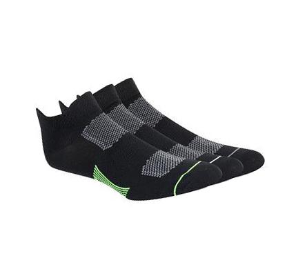 Férfi Skechers Low Cut Mesh Top Performance - 3 Pack Zokni Fekete | HUI975Q