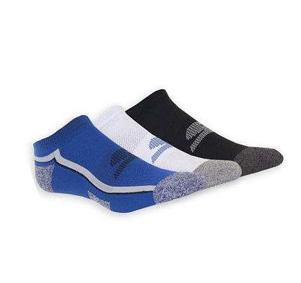 Férfi Skechers Low Cut Sport - 3 Pack Zokni Fekete Fehér Kék | HUI875P