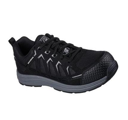 Férfi Skechers Malad II Comp Toe Munkacipő Fekete | HU47110