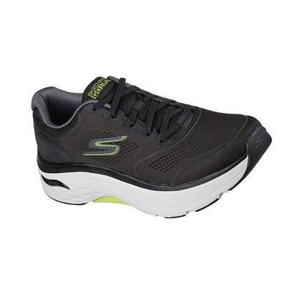 Férfi Skechers Max Cushioning Arch Fit - Switchboard Edzőcipő Fekete Világos Zöld | HU6364R